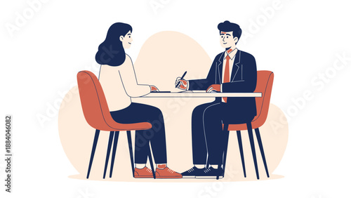 Job Interview: Candidate and Recruiter Discussing Career Opportunities
