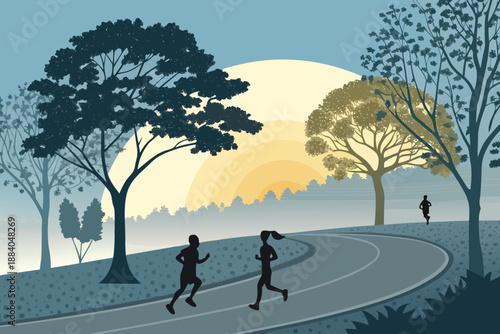 Park Jogging Track Morning Routine