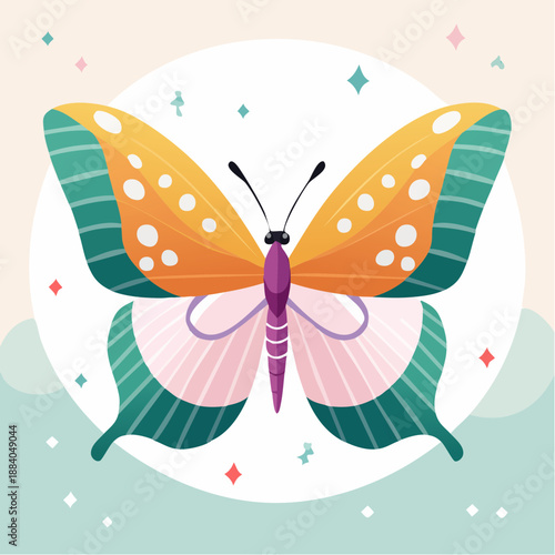 vector illustration of an abstract butterfly