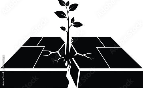 Growth over adversity Vector