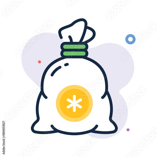 Creatively designed medical funding support flat outline icon