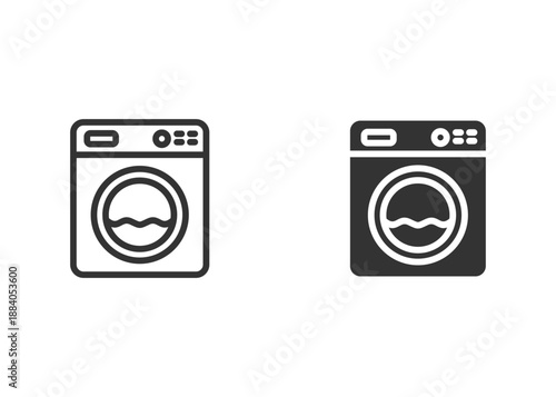 Washing Machine Icon Set Multiple Style Collection