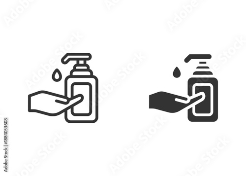 Hand Sanitizer Icon Set Multiple Style Collection
