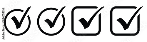Check mark icon. Vector illustration
