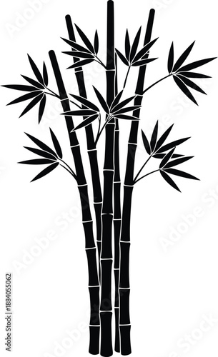 Wallpaper Mural Black bamboo illustration Vector Torontodigital.ca