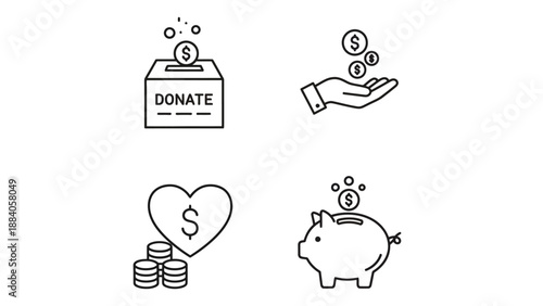 A simple illustration of various charitable giving and saving concepts