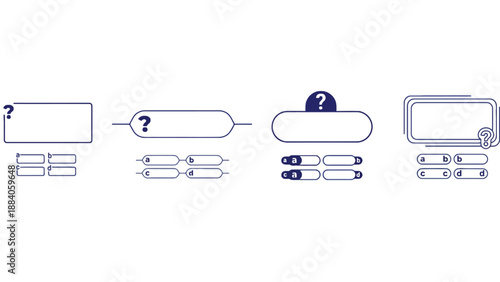 A person is contemplating a question on a computer screen with multiple choice options