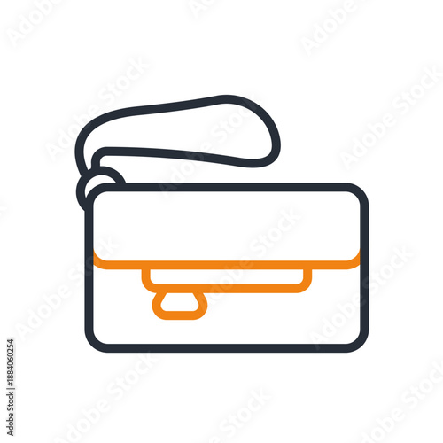 wristlet bag icons minimalist flat style design, wristlet bag Vector illustration on white background