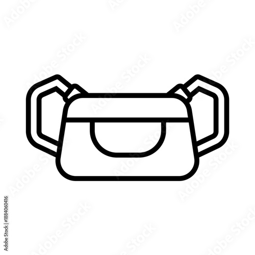 duffle bag icons minimalist flat style design, duffle bag Vector illustration on white background