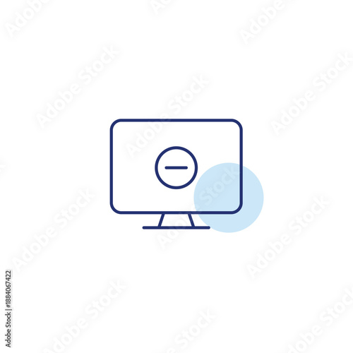 TV unavailable, broadcast cancelled. Pixel perfect, editable stroke vector icon