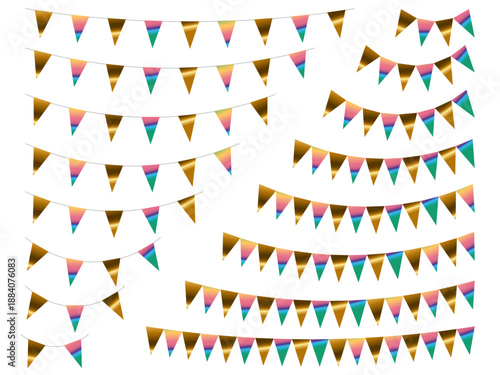 ガーランド三角、曲線、金21虹濃