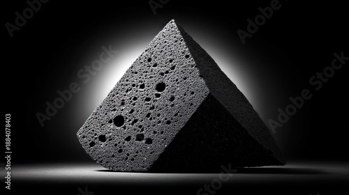 Abstract Geometric Shape Formed by Two Sponges.