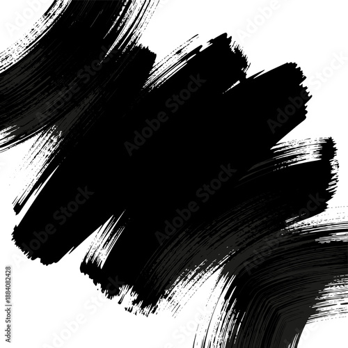 [Vector EPS]Abstract black brush strokes creating a modern artistic pattern