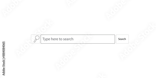 a minimalist black search bar illustration with a clean and simple design intended for user interface elements and digital applications high quality professional detailed