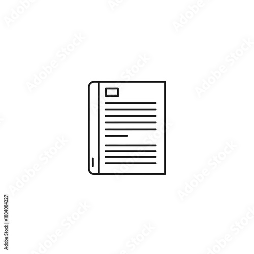 Open Book Icon, Educational Document, Literary Symbol