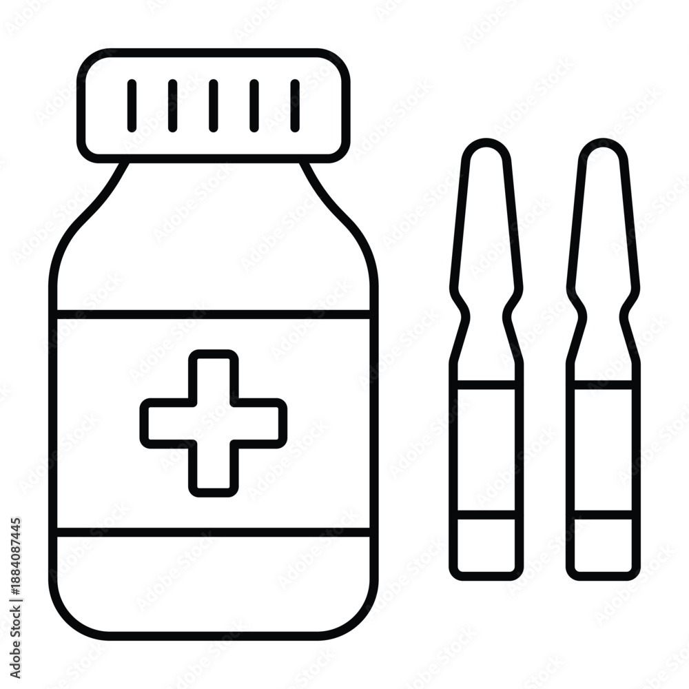 Fototapeta premium Medicine Vector Icon which can easily modify or edit
