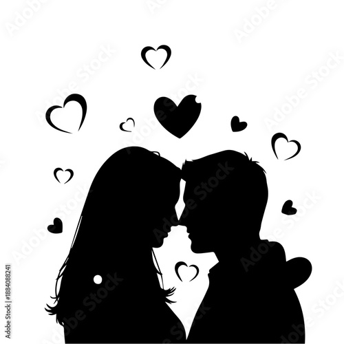 Couple sharing a romantic moment Vector