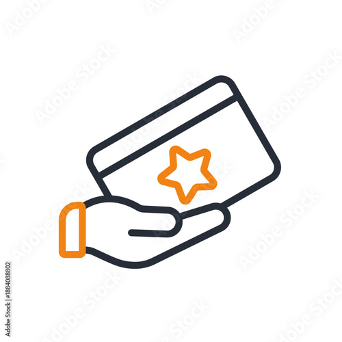 gift card icons minimalist flat style design, gift card Vector illustration on white background