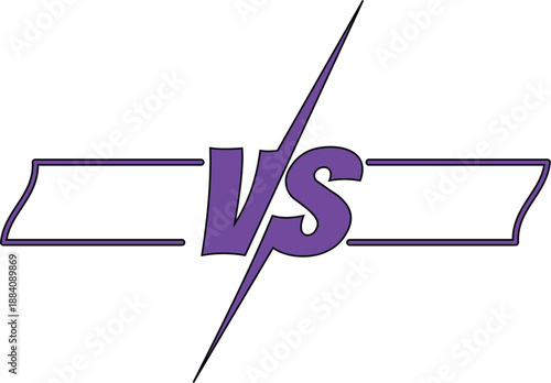 versus and vs letter design for sports and fighting.