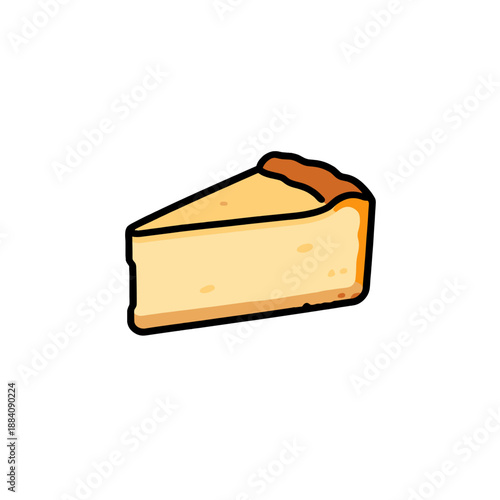 [Vector EPS]A slice of delicious and creamy cheesecake illustration
