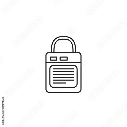 Padlock icon, security concept, simple vector illustration, white background