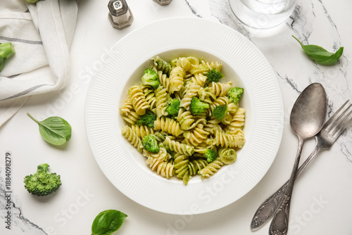 Plate of delicious fusilli ...