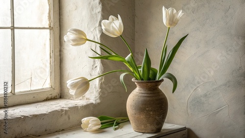 tulips in vase