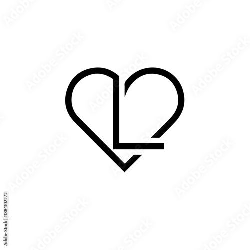 Symbolic heart with arrow Vector