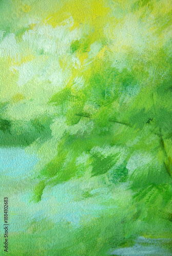 Oil painting patterned wallpaper