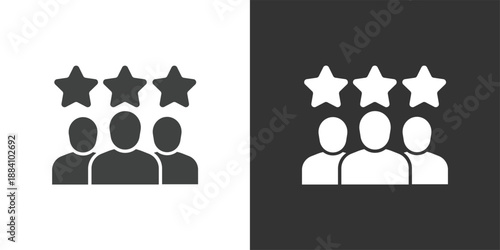 Team Rating icon. Solid glyph series icon