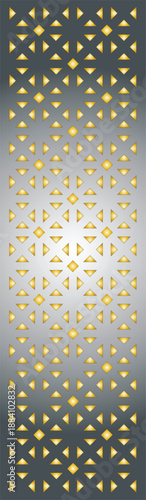 Abstract rectangle cutting laser pattern