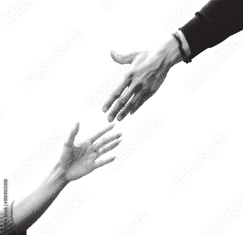 Two hands reaching out to shake, symbolizing partnership and trust
