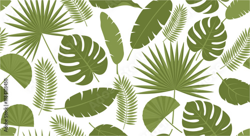 Tropical Leaves Pattern.