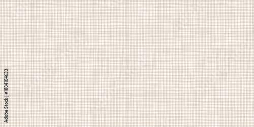 Warm neutral plaid texture woven burlap vector seamless pattern, minimalist retro linen background