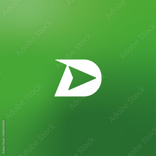 A monogram combined from the Letter "D" with an Arrow, Suitable for a delivery service company.