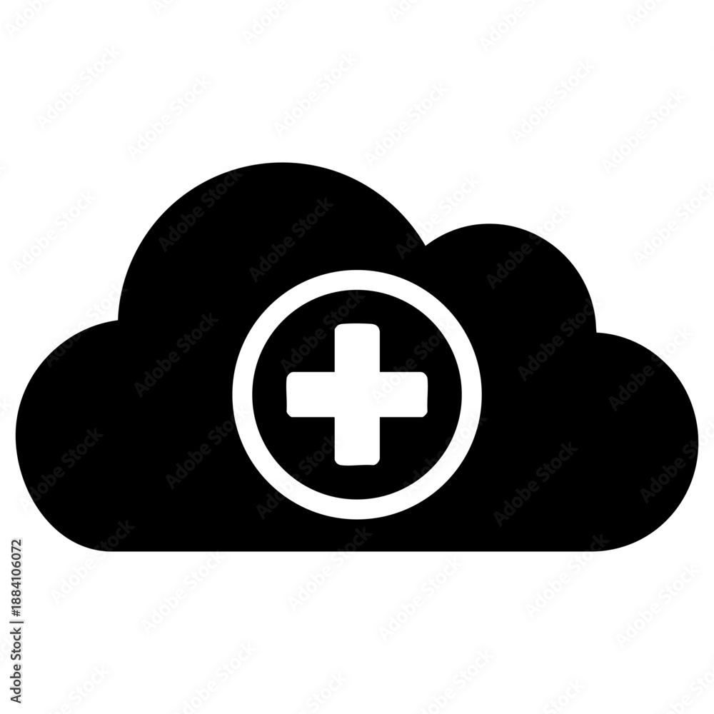 Obraz premium healthcare network cloud