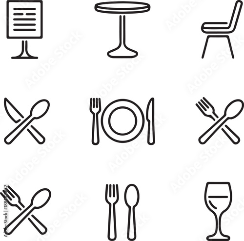 Minimalist dining setup with table, chair, and utensils