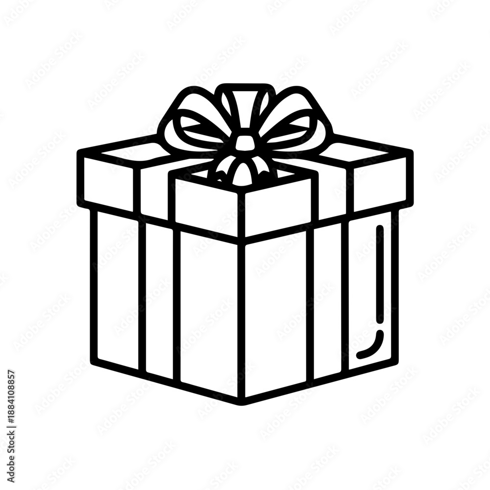 Obraz premium Elegant gift box with bow Vector