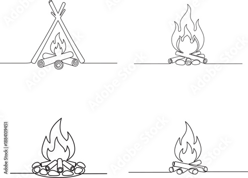 Teepee and log cabin fire structures diagrams