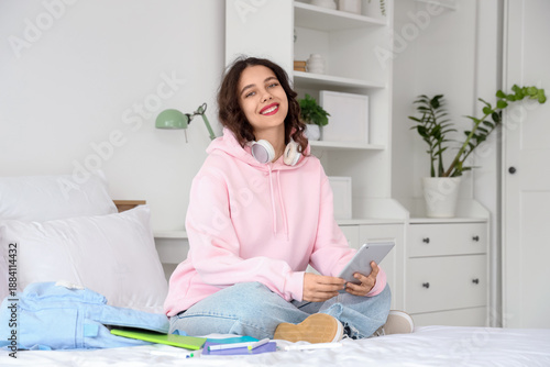 Female Indian student study...