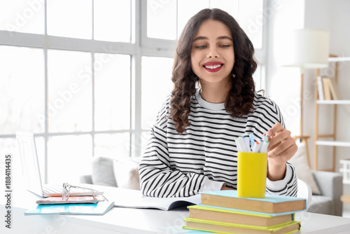 Female Indian student study...