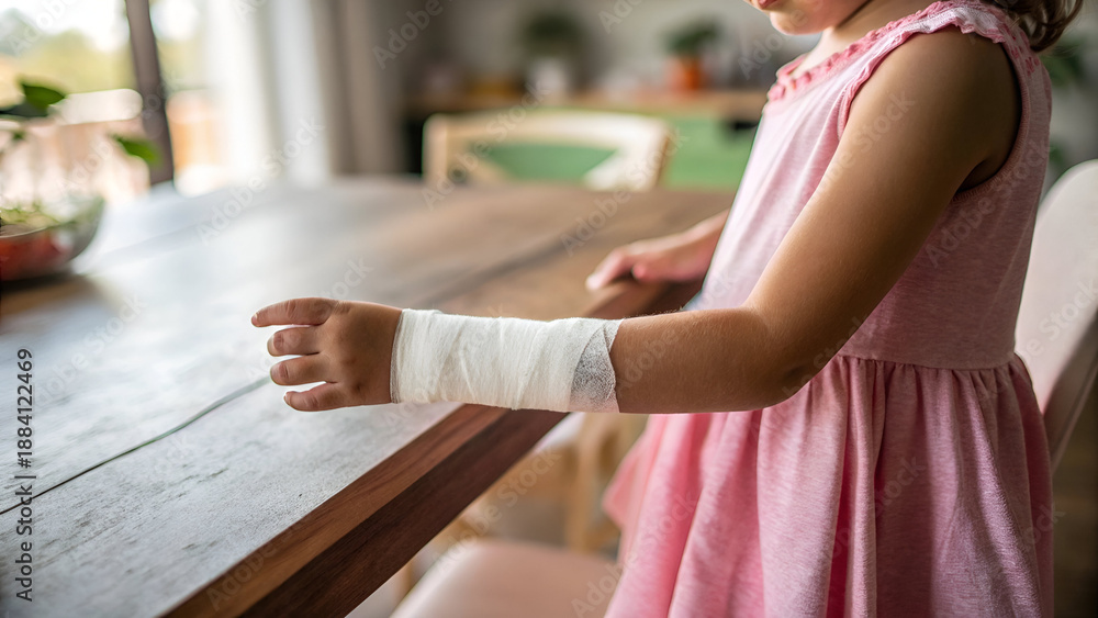 Fototapeta premium girl hand bandage