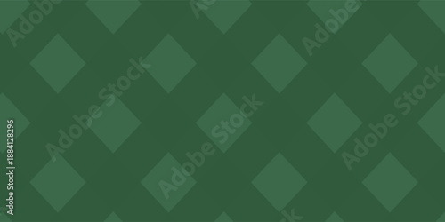 Christmas rhombus seamless pattern. Xmas plaid texture with gold line and stars. Green argyle geometric diamond abstract pattern. Christmas wrapping. Vector illustration isolated on green background.