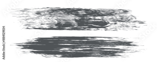 Grey brush stroke set isolated on background. Paint brush stroke vector for ink paint, grunge design element, dirt banner, watercolor design, dirty texture. Trendy brush stroke, vector illustration