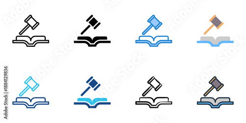 Code of conduct icons set multiple style collection. Editable stroke 
