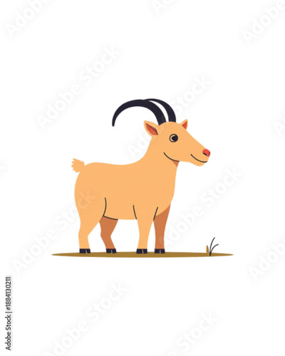 goat on white background