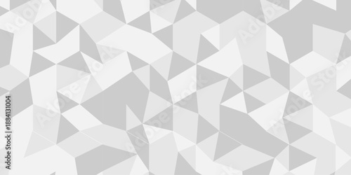 Abstract geometric wall tile and metal cube background triangle wallpaper. Seamless geometric pattern low polygon backdrop background. Gray diamond overlap polygonal background.