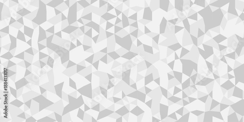 Abstract geometric wall tile and metal cube background triangle wallpaper. Seamless geometric pattern low polygon backdrop background. Gray diamond overlap polygonal background.