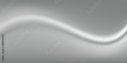 Silver foil background with metal mirror texture. Chrome gradient surface with light gloss simple abstract