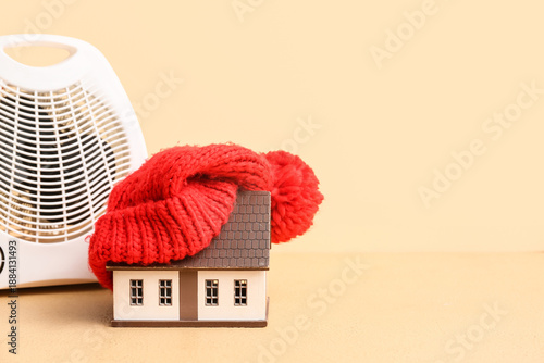 Model of house with warm ha...
